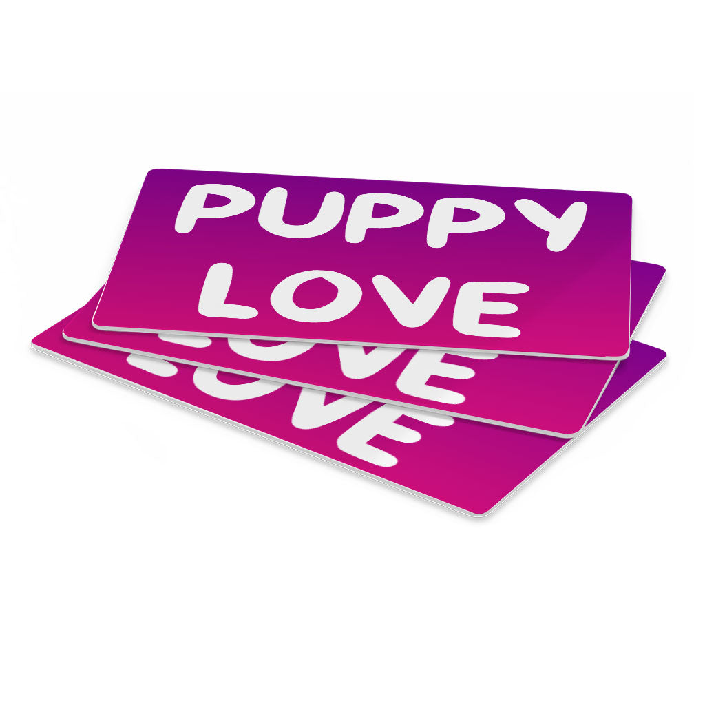 Puppy Love Pet Food Mat - Kawaii Anti-Slip Pet Bowl Mat - Best Print Pet Feeding Mat