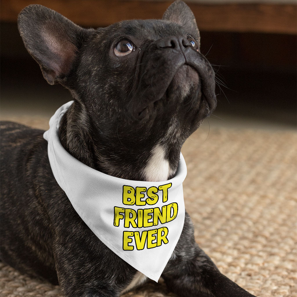 Best Friend Ever Pet Bandana - Cute Design Dog Bandana - Best Print Pet Scarf