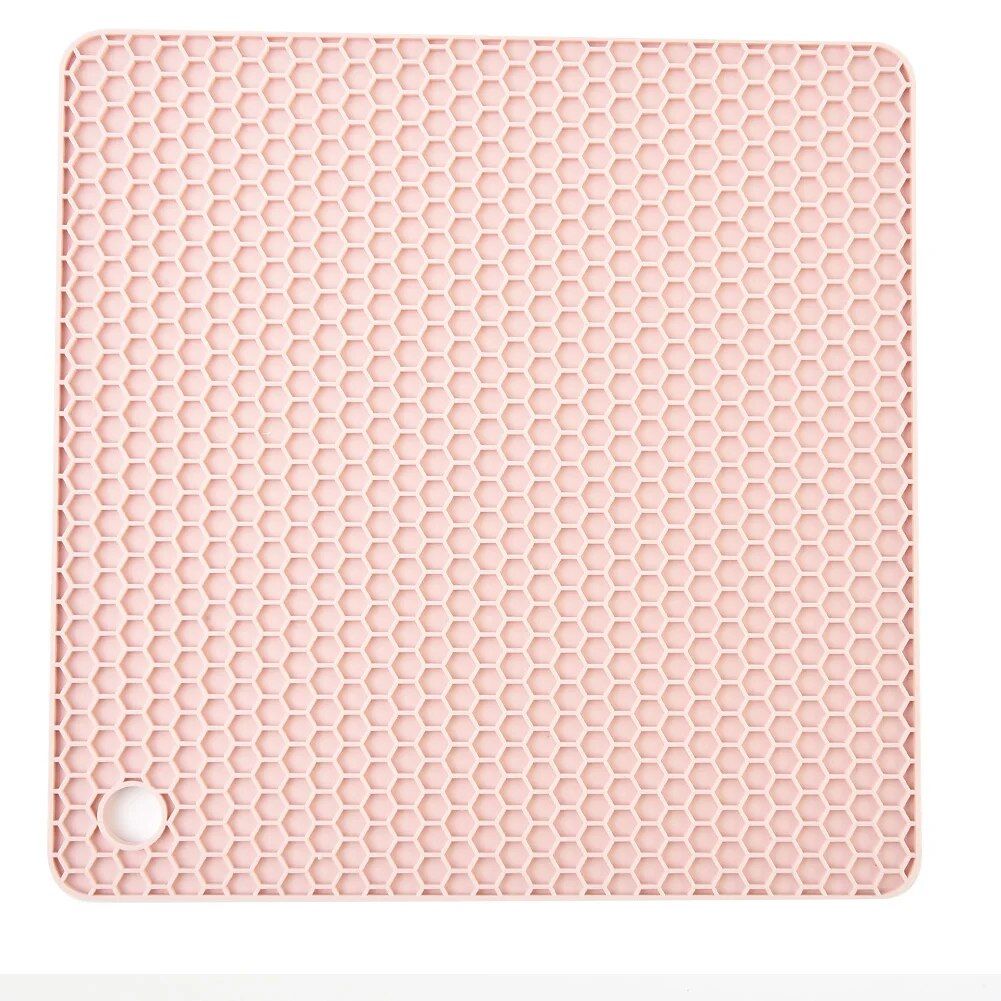 Heat-Resistant Silicone Placemat - Non-Slip Square Table Mat for Kitchen