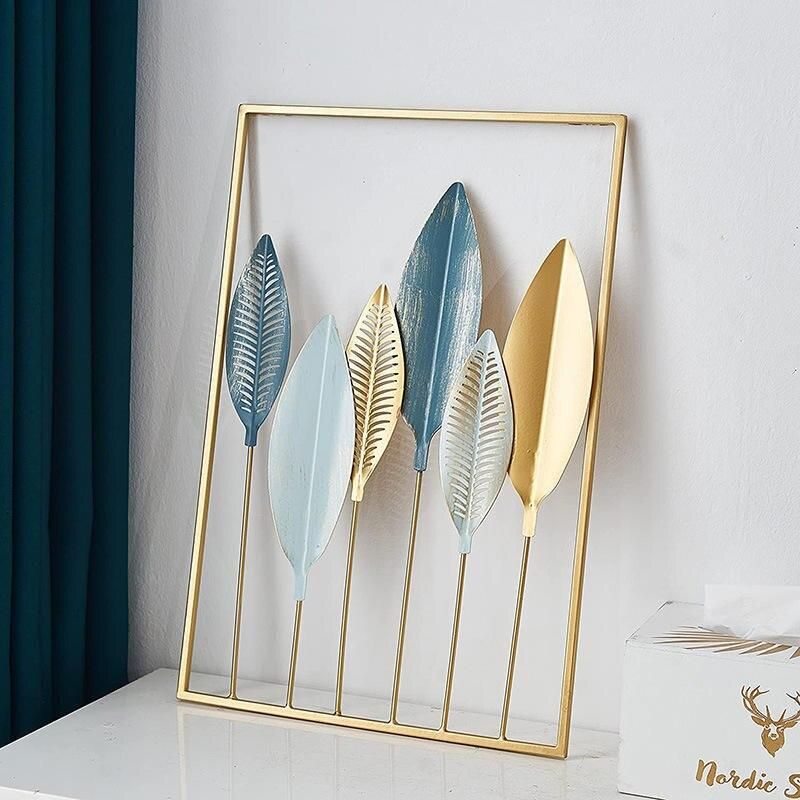 Elegant Gold Ginkgo Leaf Metal Wall Art