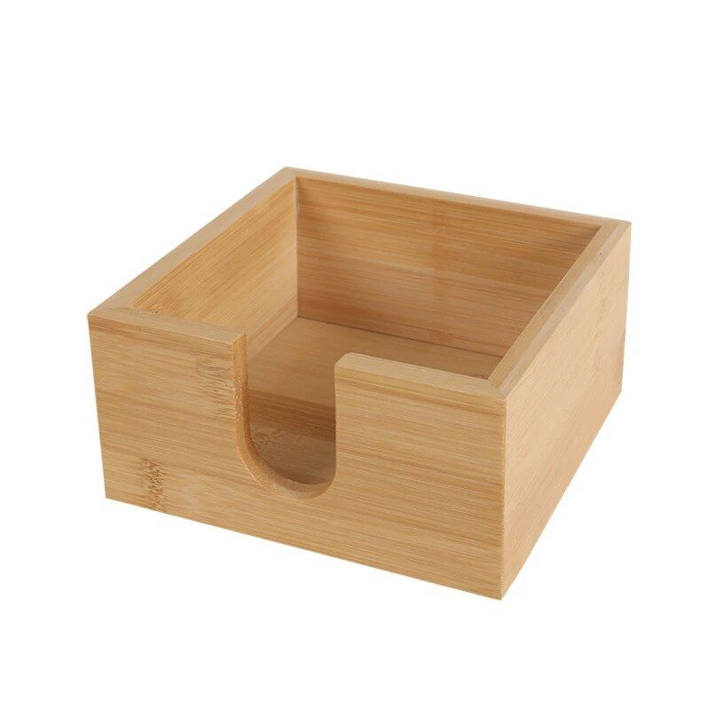 Elegant Bamboo Napkin Holder - Japanese Style Tabletop Tissue Box for Home and Hospitality