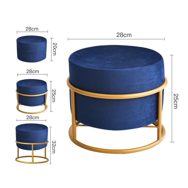 Adjustable Nordic Luxury Flannel Stool