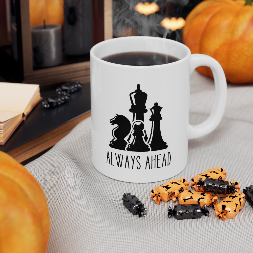 Chess Pieces Always Ahead Ceramic Mug 11oz