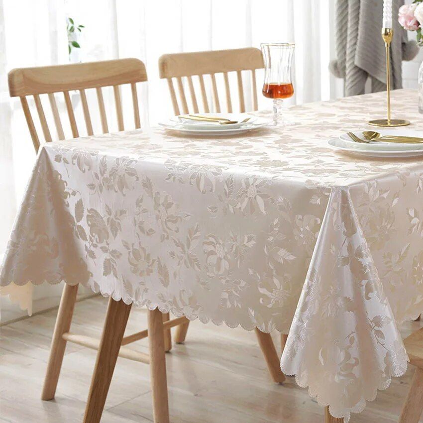 Elegant European-Style Waterproof PVC Tablecloth