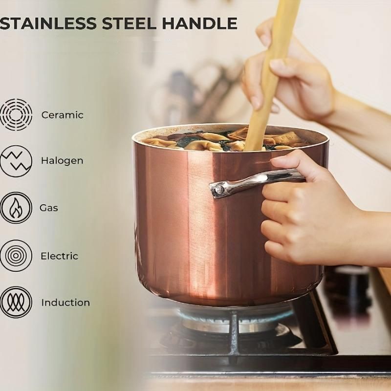 7-Quart Elegant Rose Gold Multi-Use Stockpot