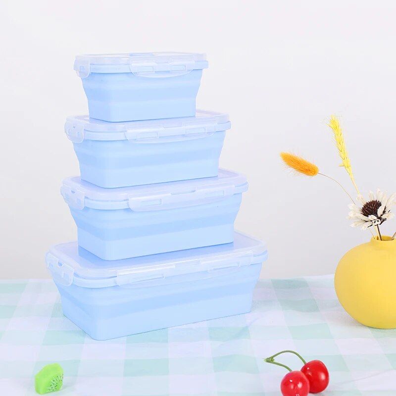 Collapsible Silicone Lunch Box Set