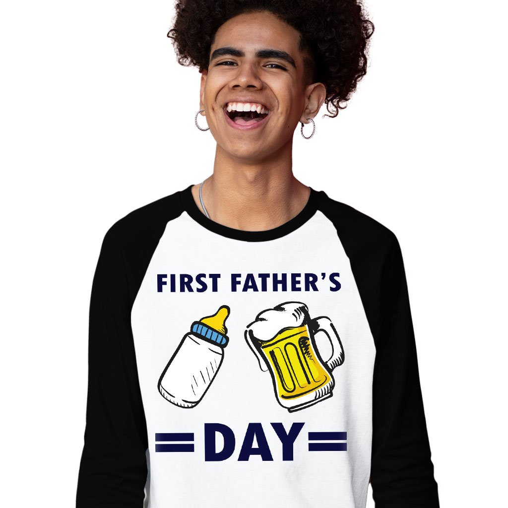 First Father's Day Baseball T-Shirt - Funny Father's Day T-Shirts