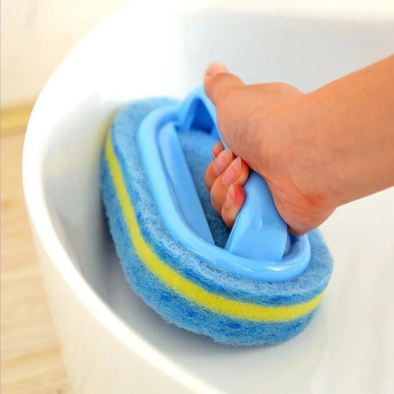 Multi-Purpose Cleaning Sponge Brush for Kitchen, Bathroom, and Home