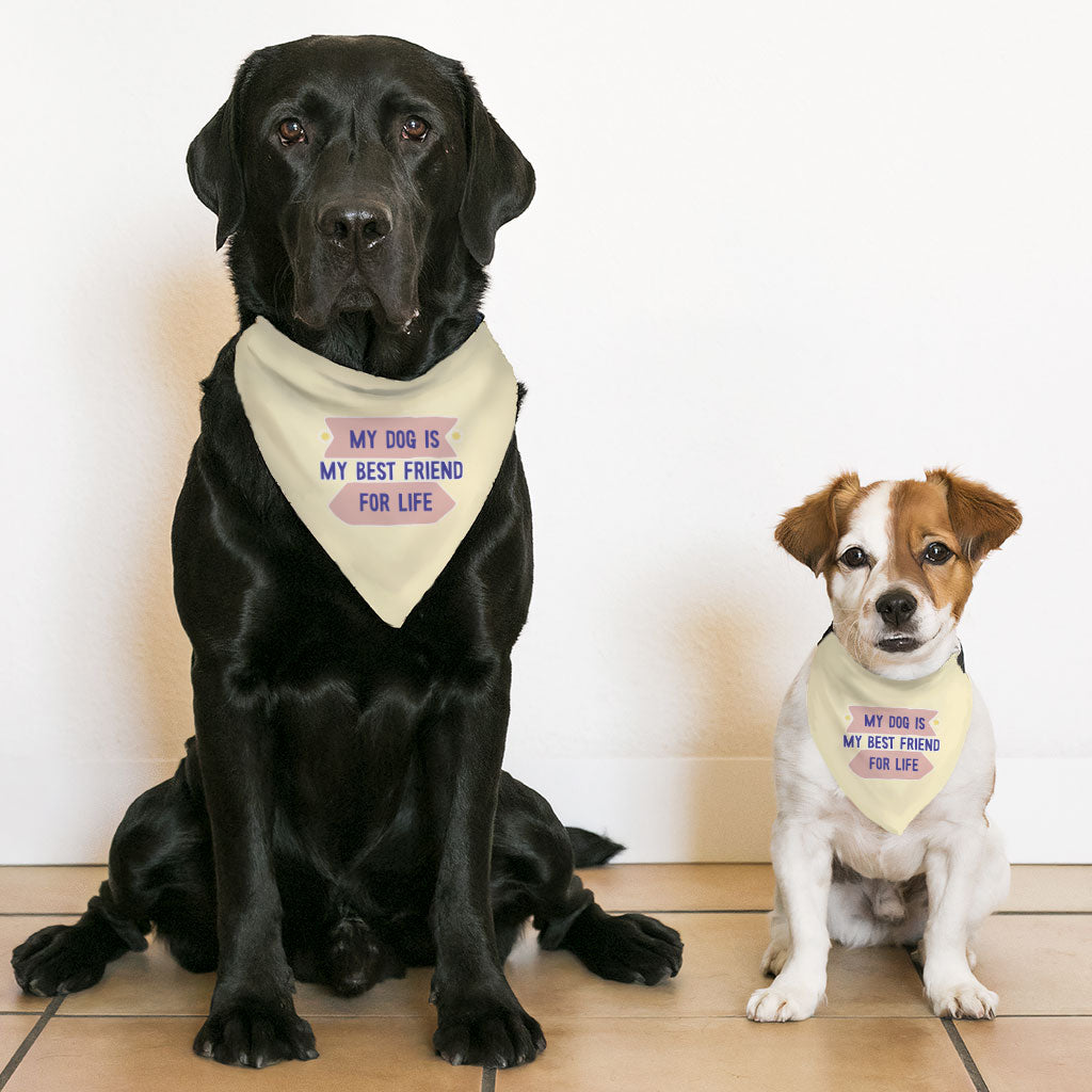 My Dog Is My Best Friend Pet Bandana Collar - Cute Scarf Collar - Art Dog Bandana