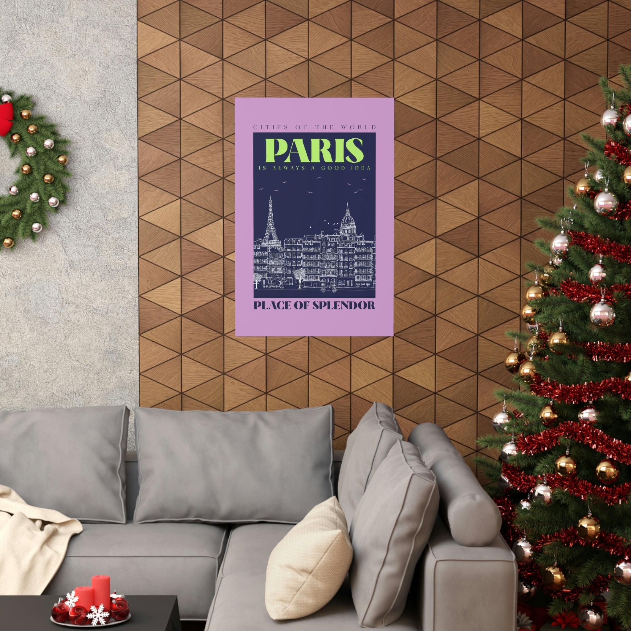 Paris City Outline Poster