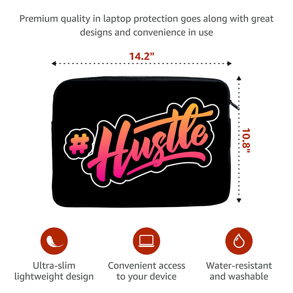 Hustle MacBook Pro 14" Sleeve - Hashtag Laptop Sleeve - Cool Printed MacBook Sleeve