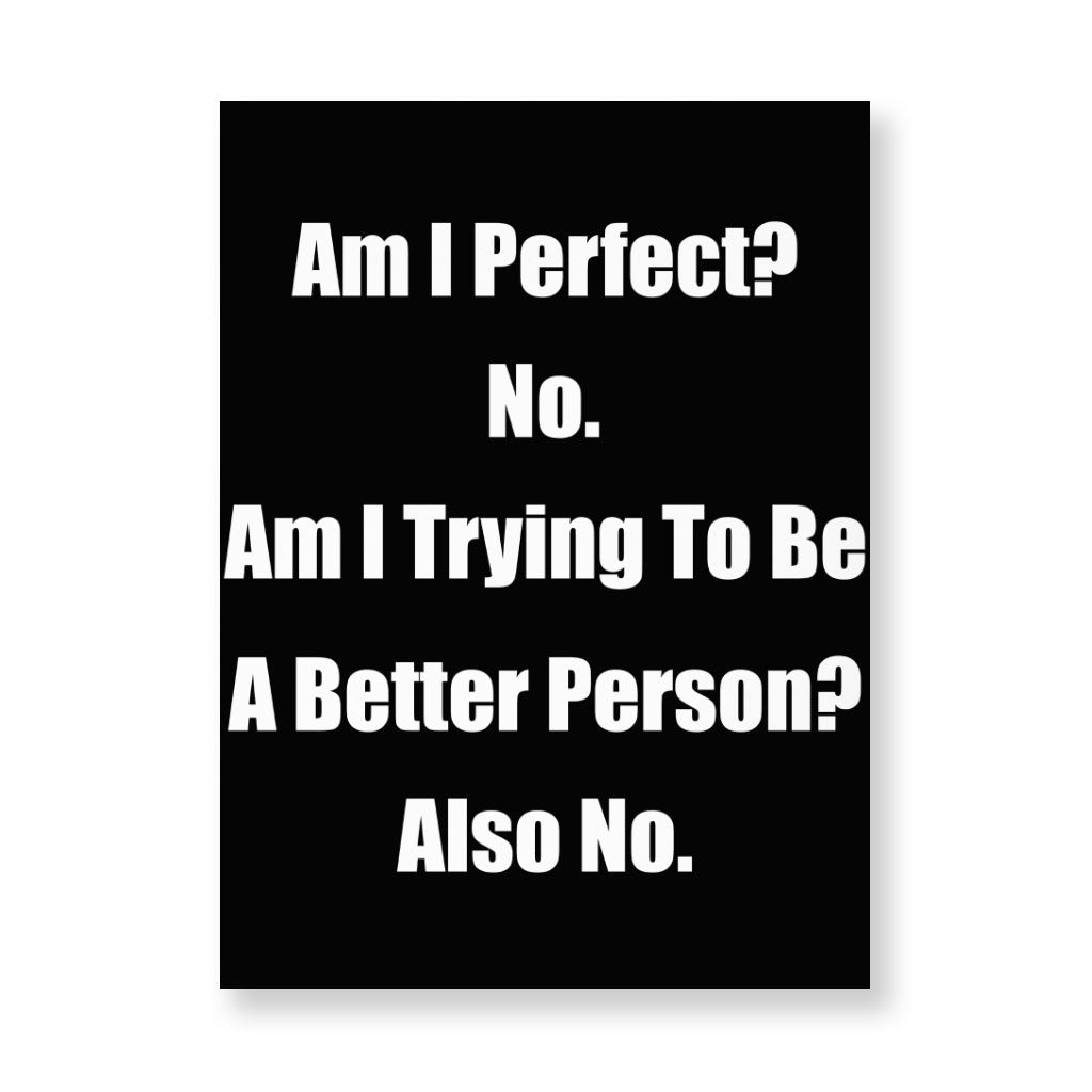 Am I Perfect No Wall Picture - Funny Stretched Canvas - Best Design Wall Art