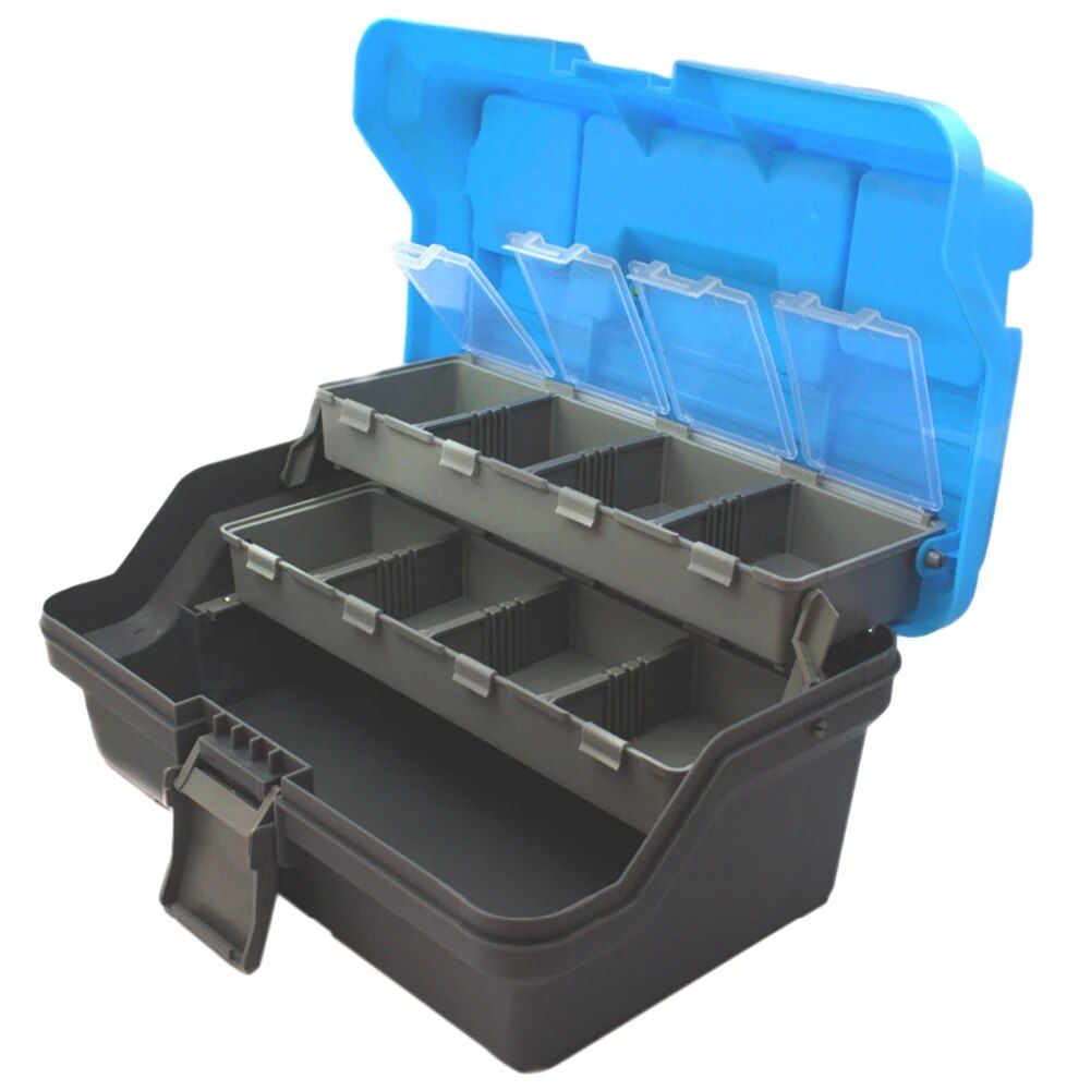 Compact 3-Layer Multipurpose Fishing Tackle Storage Box: Durable, Portable, Versatile