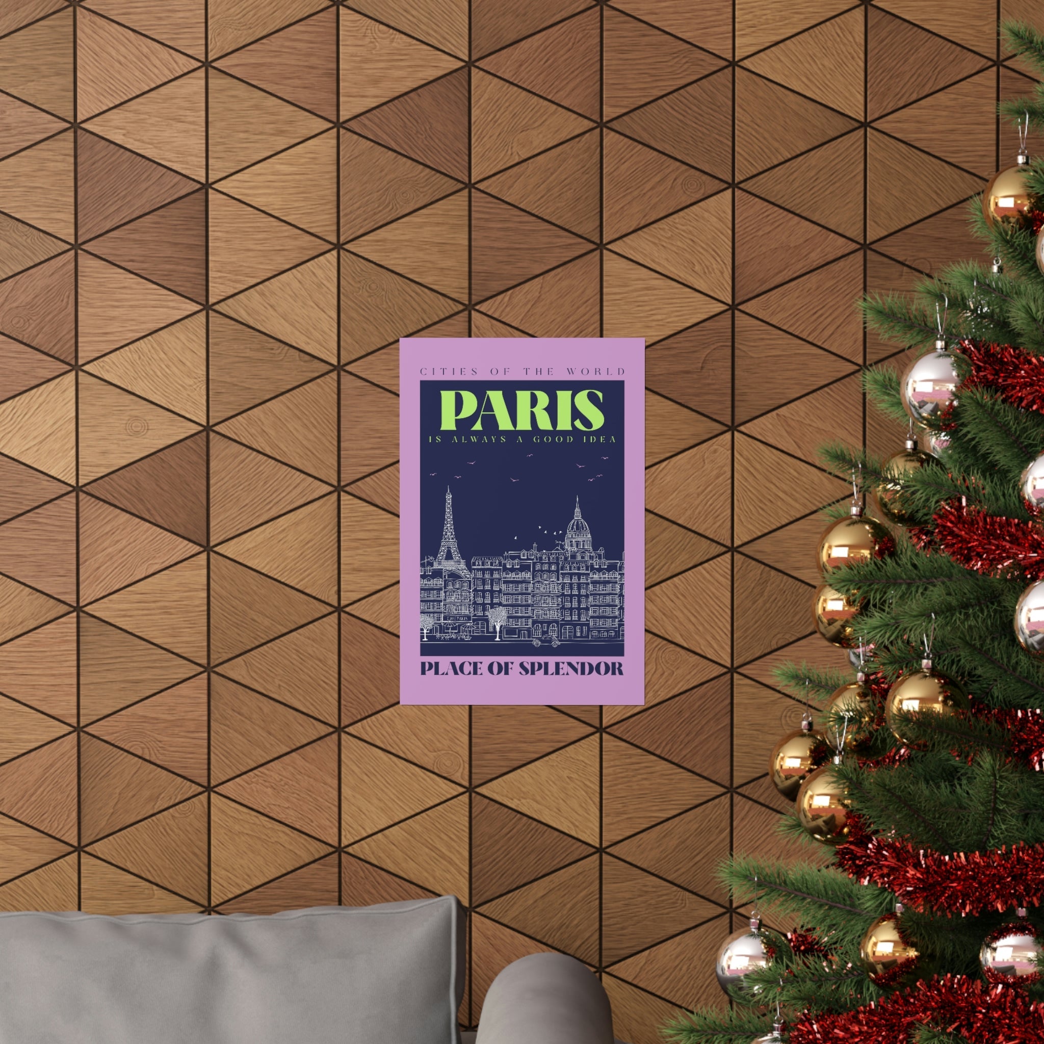 Paris City Outline Poster