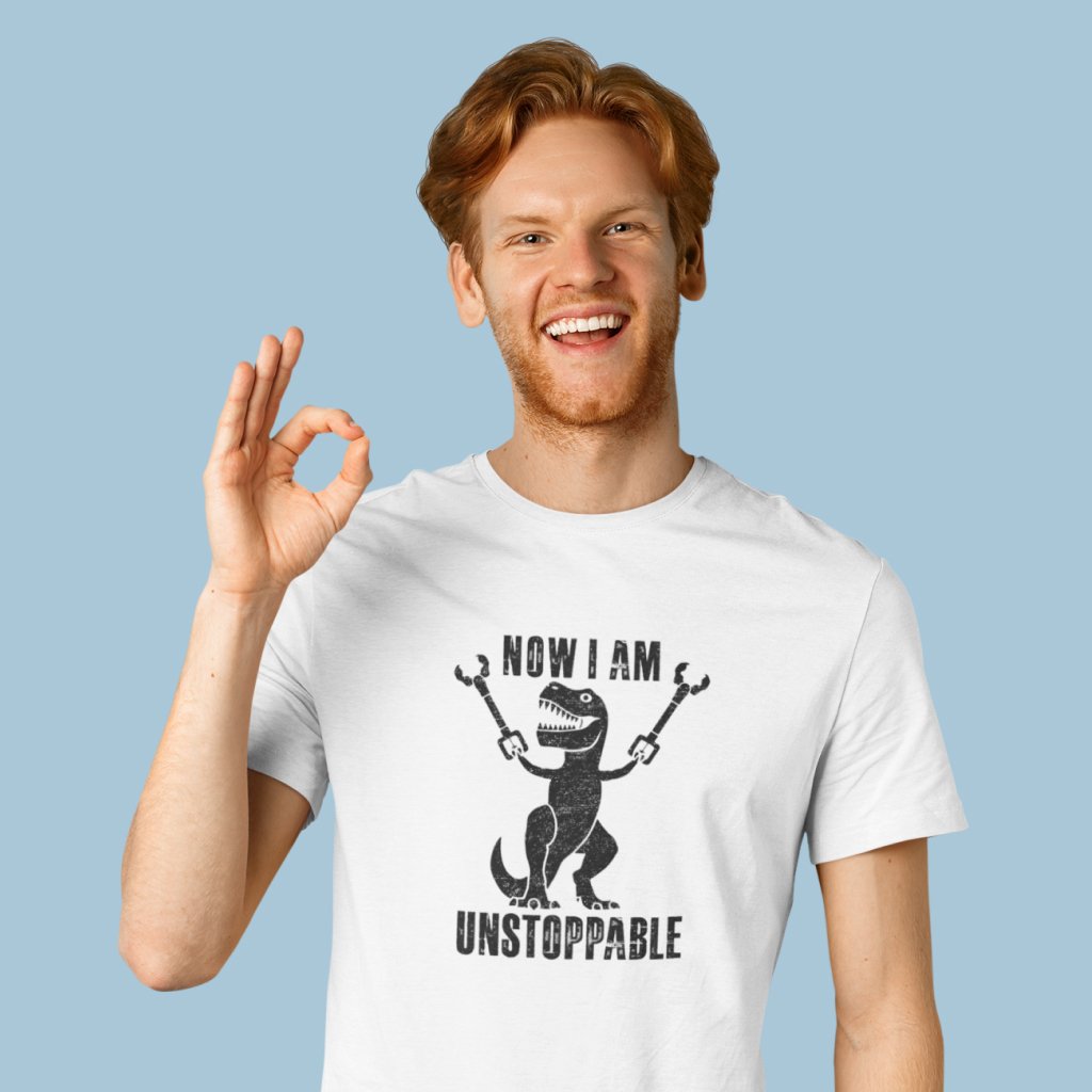 I Am Unstoppable Dinosaur T-Shirt Made in USA