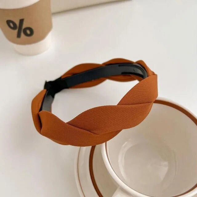 Elegant PU Leather Braided Headband