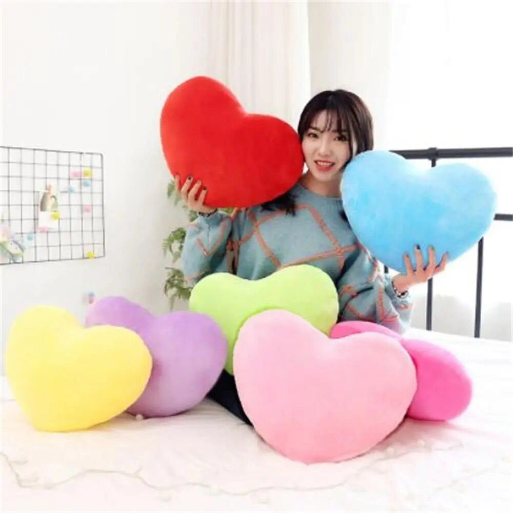 Charming Heart-Shaped Plush Pillow