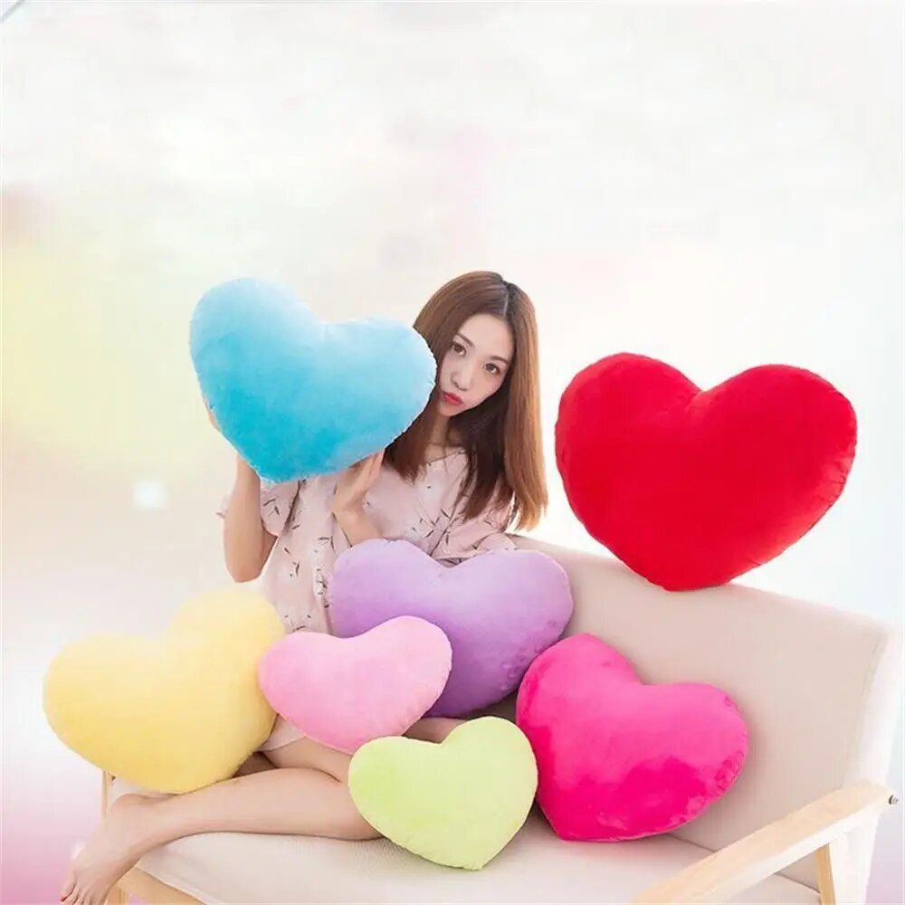 Charming Heart-Shaped Plush Pillow