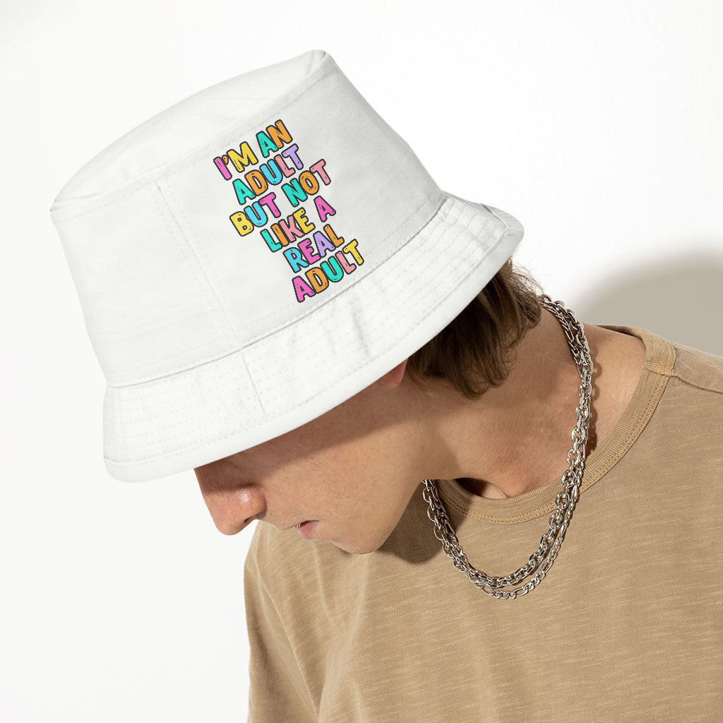 I'm an Adult Bucket Hat - Colorful Hat - Printed Bucket Hat