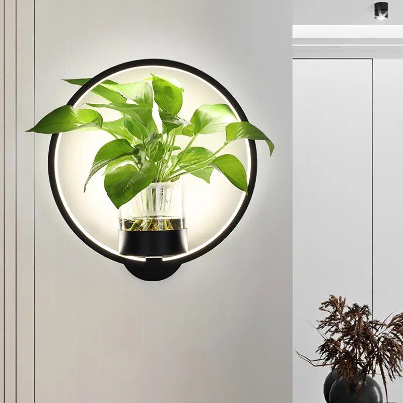 Minimalist Nordic LED Plant Wall Lamp