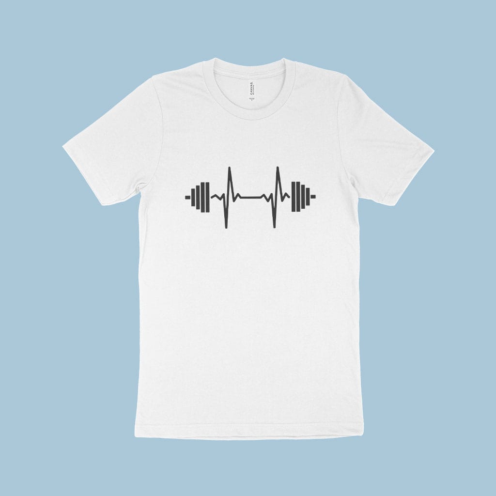 Barbell Unisex Jersey T-Shirt Made in USA