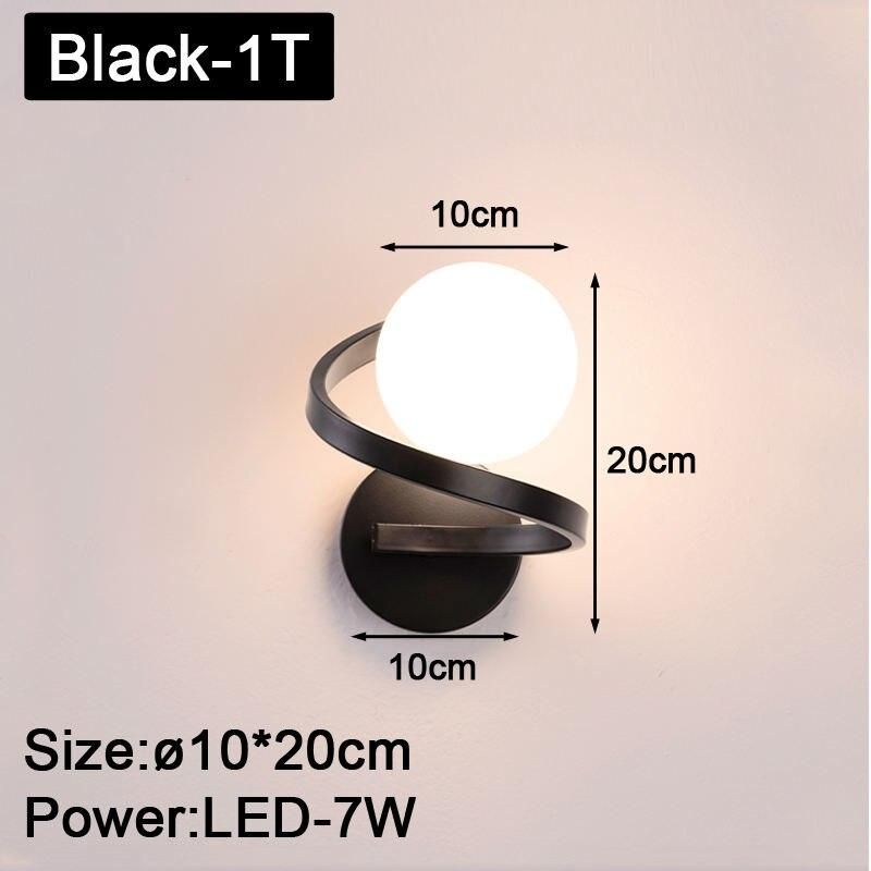 Modern Black Copper LED Wall Sconce