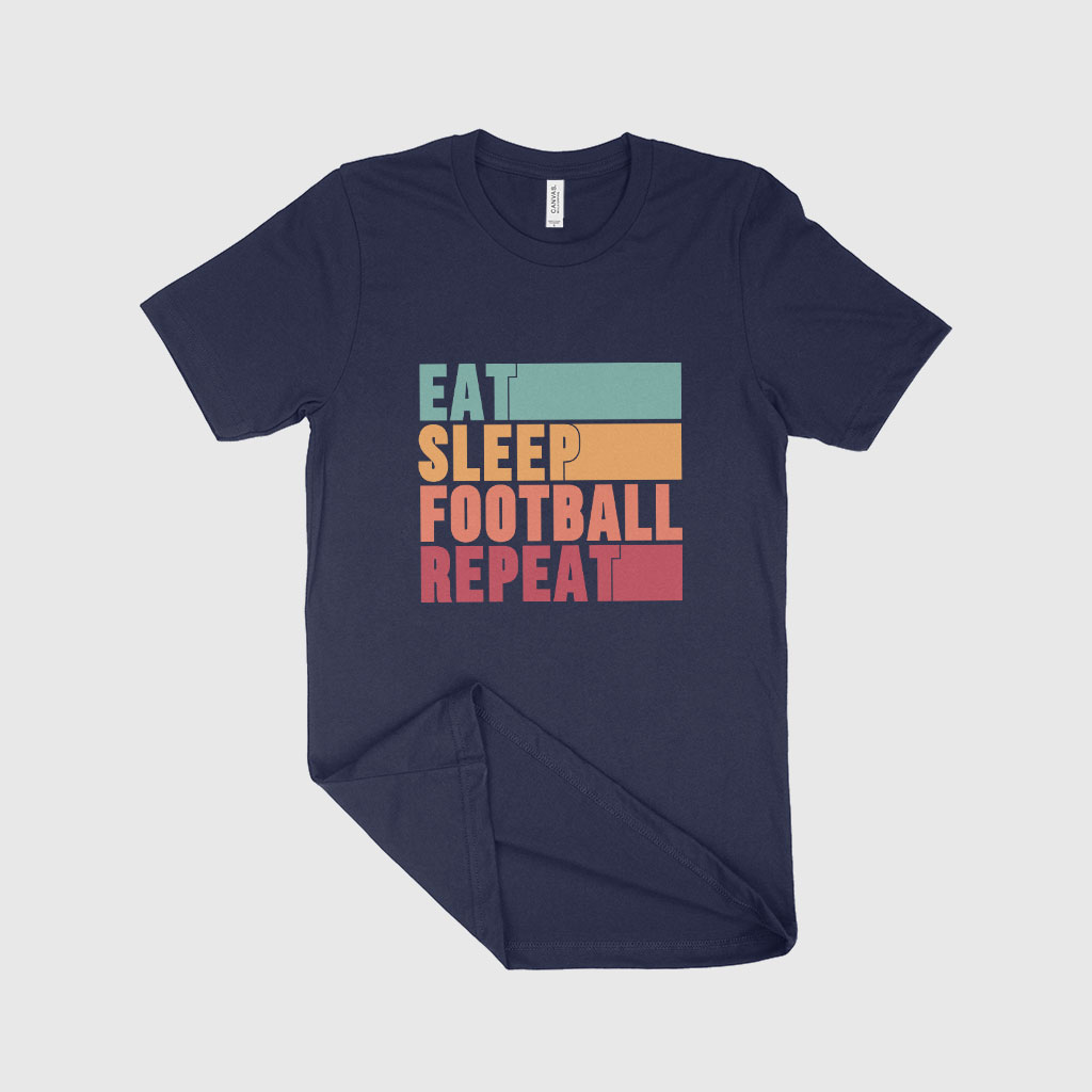 Eat Sleep Football Unisex Jersey T-Shirt Made in USA