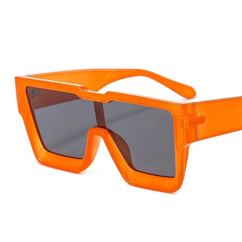 Oversized Square Sunglasses - Vintage Unisex Sunnies with UV400 Protection