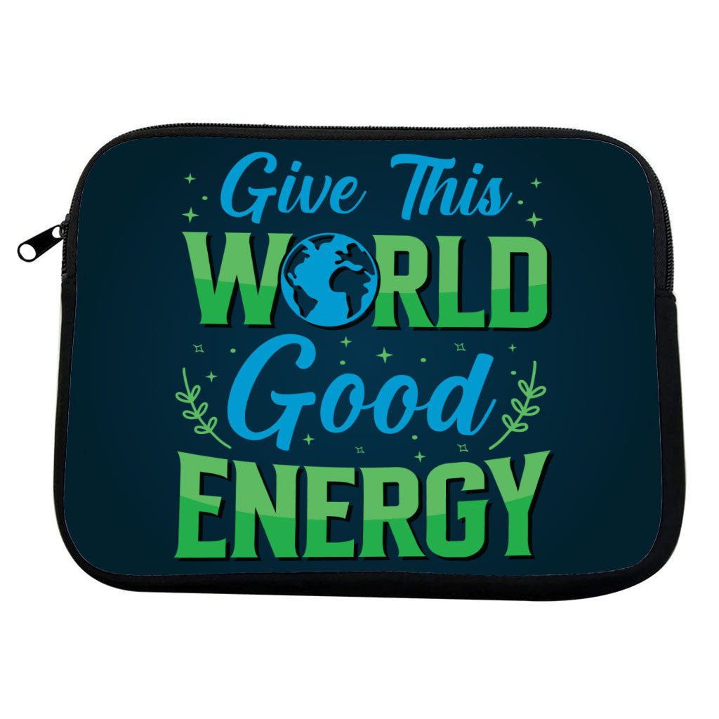 Give the World Good Energy MacBook Pro 14" Two-Sided Sleeve - Cute Laptop Sleeve - Printed MacBook Sleeve