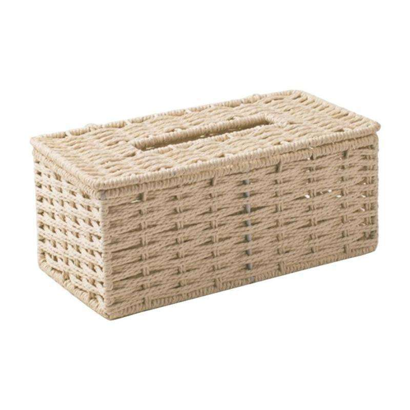 Elegant Rattan Tissue Box - Vintage Style Napkin Holder for Home and Office Decor