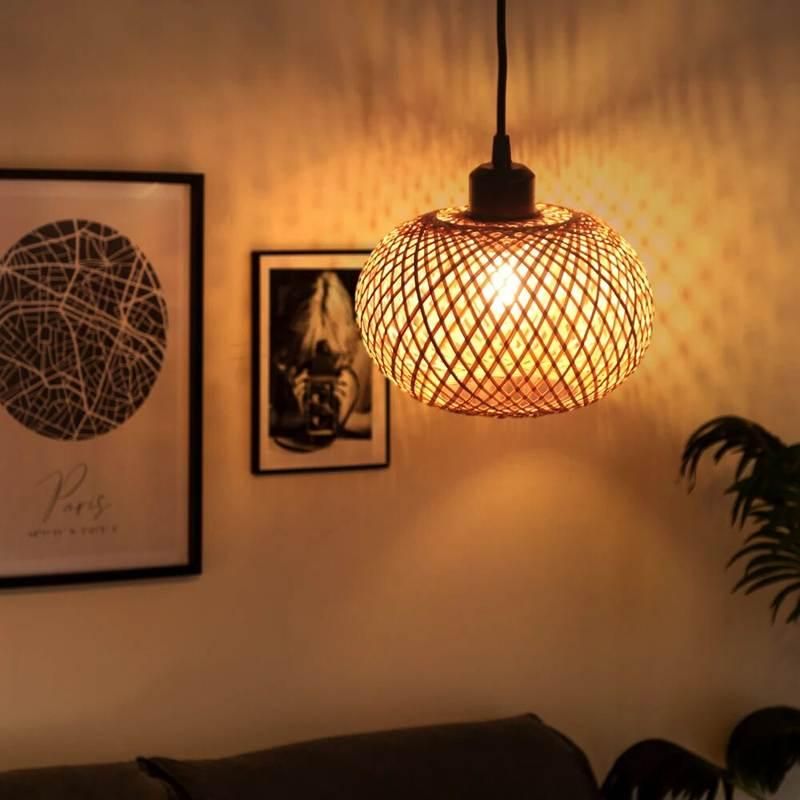 Eco-Friendly Handmade Rattan Bamboo LED Chandelier