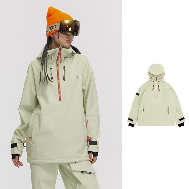 Solid Color Unisex Ski Jacket - Windproof, Waterproof Winter Outerwear for Outdoor Sports