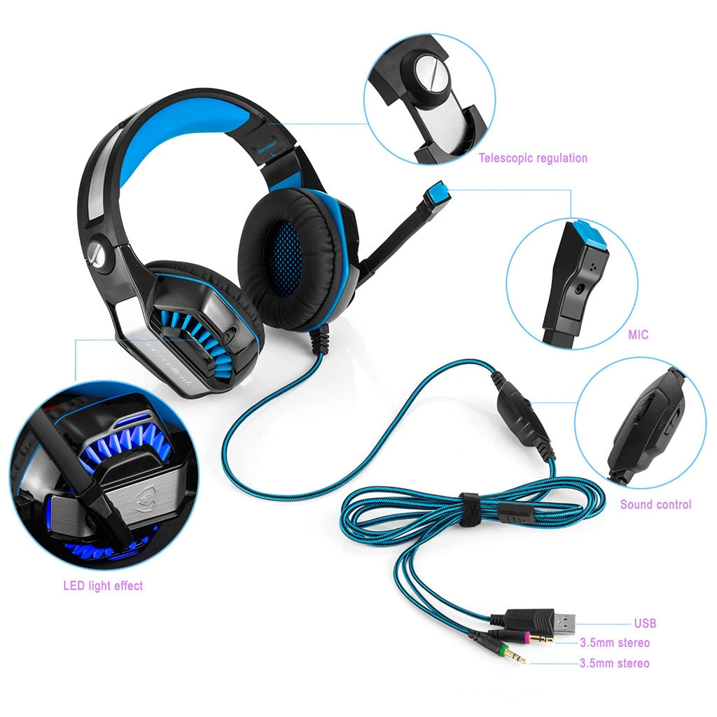 Game Gaming Headphone Headset Earphone, 3.5mm