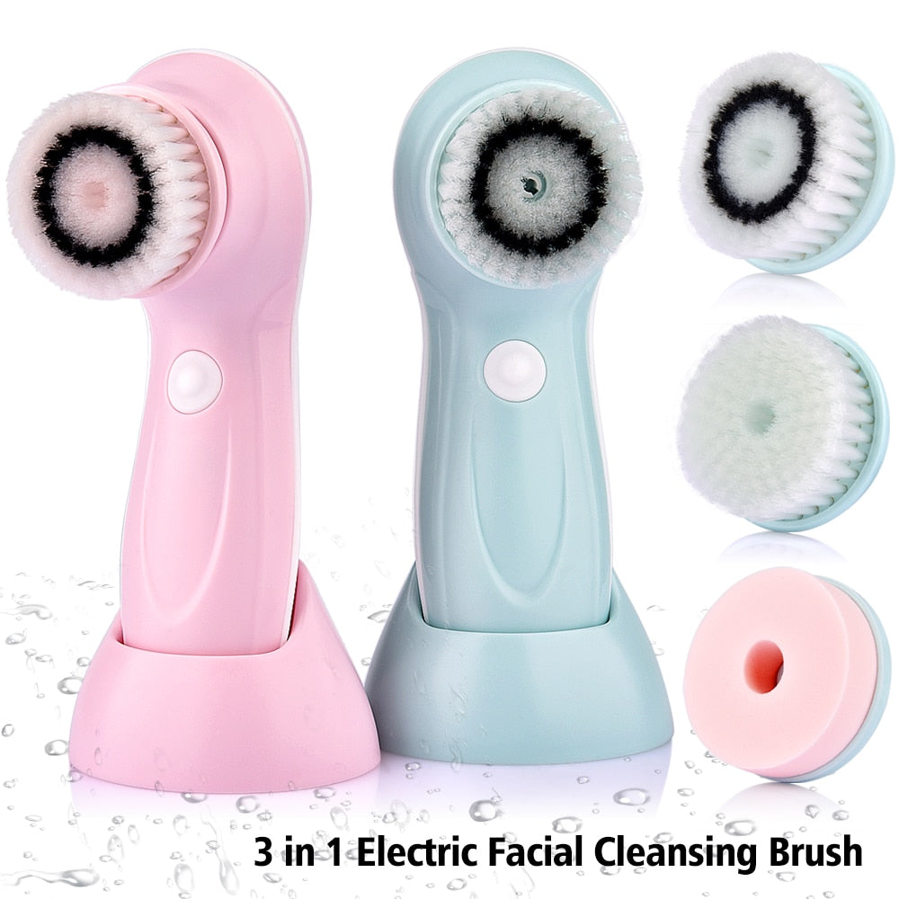 3 In 1 Electric Facial Cleanser Brush Face