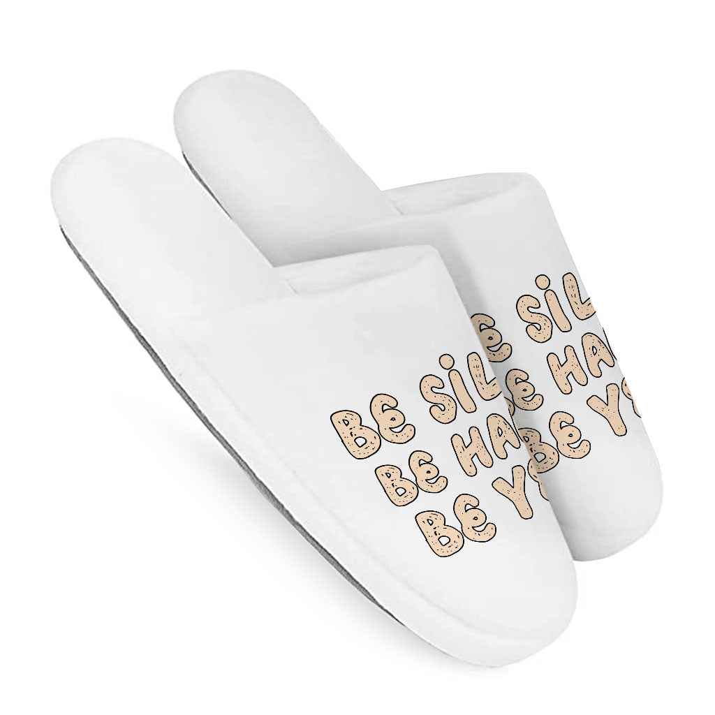 Be Happy Memory Foam Slippers - Be You Slippers - Cool Trendy Slippers