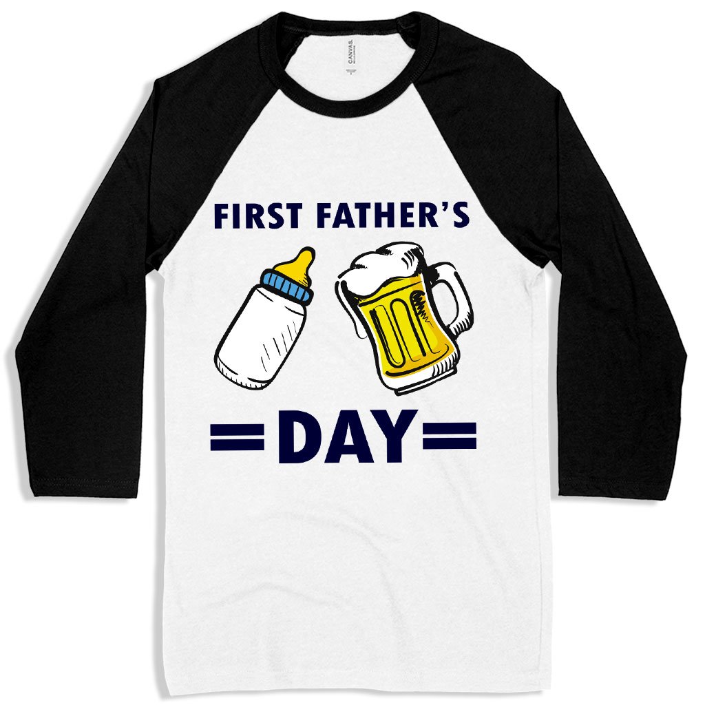 First Father's Day Baseball T-Shirt - Funny Father's Day T-Shirts