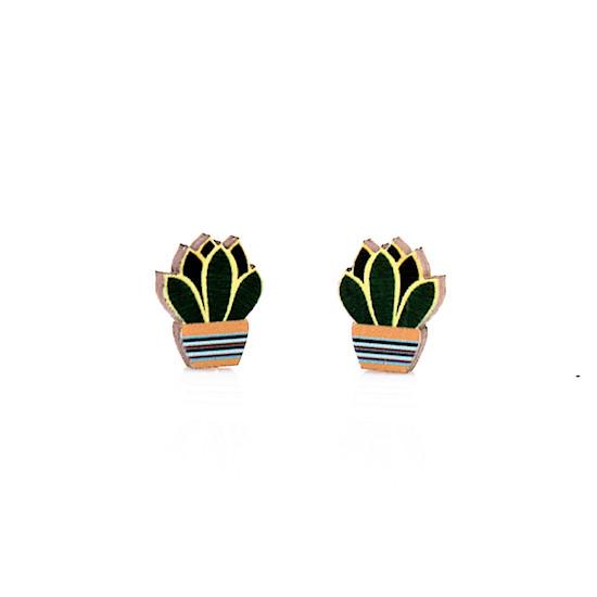 Succulent Stud Earrings #3042 | Red Sunflower