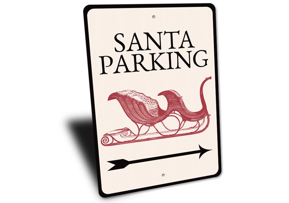 Santa Parking Arrow Sign