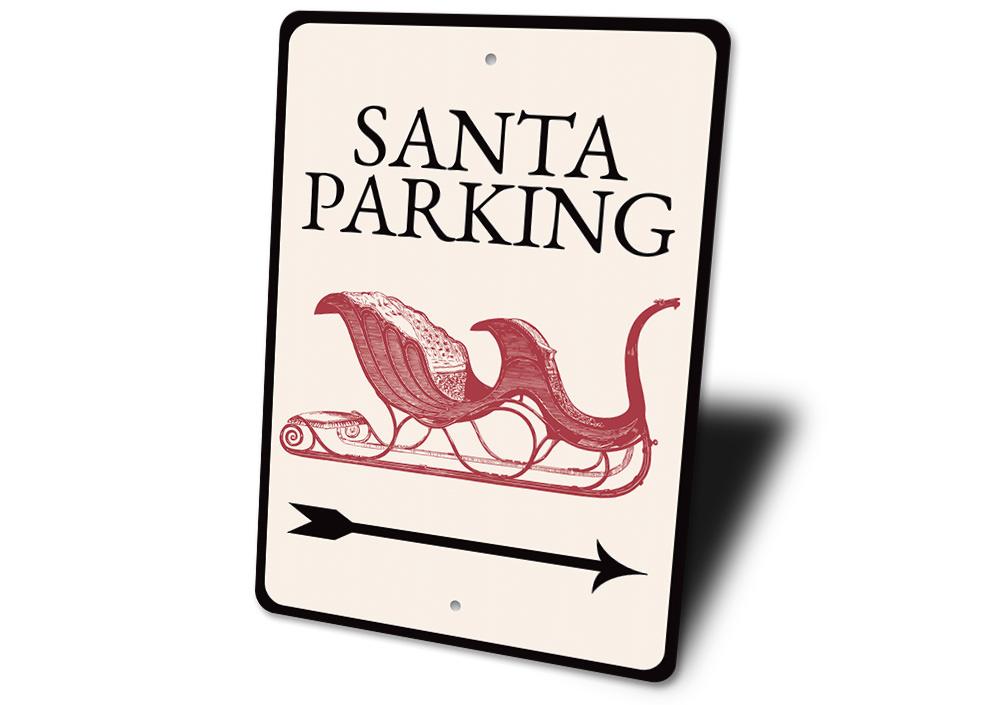 Santa Parking Arrow Sign