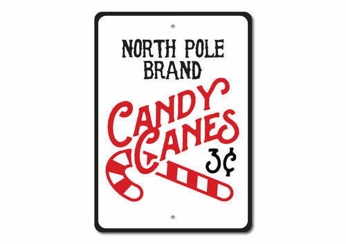 North Pole Candy Canes Sign