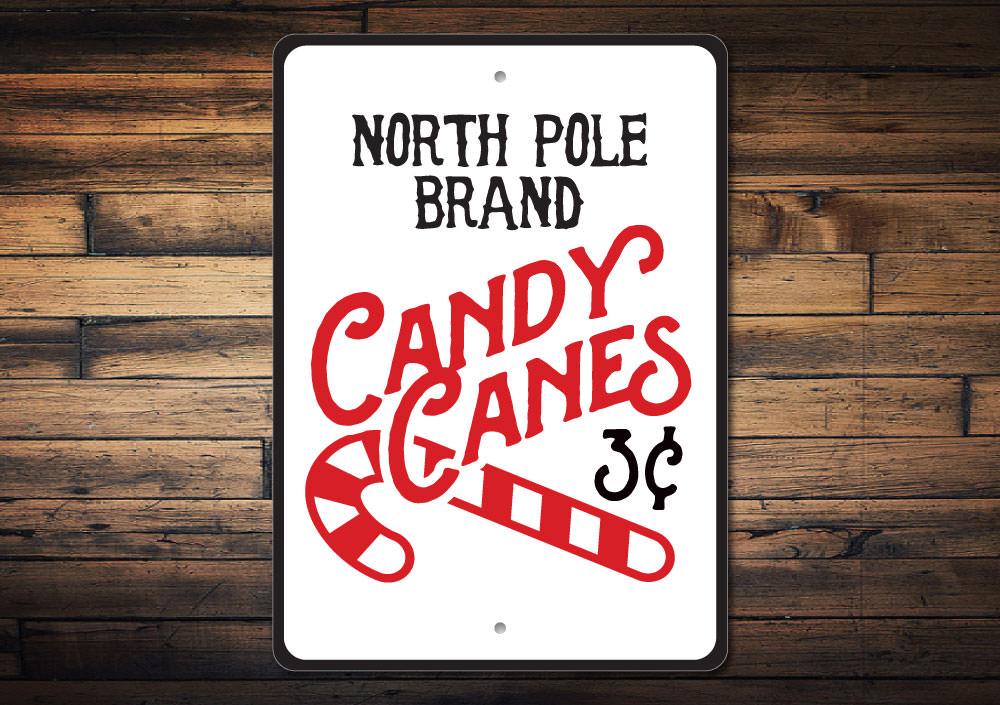 North Pole Candy Canes Sign