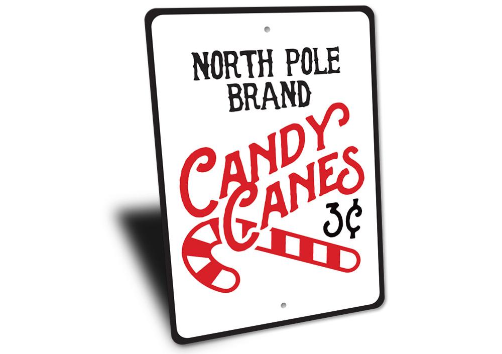 North Pole Candy Canes Sign