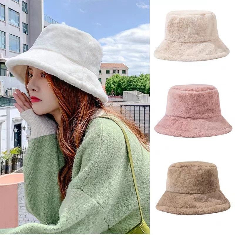 Unisex Luxury Faux Fur Bucket Hat