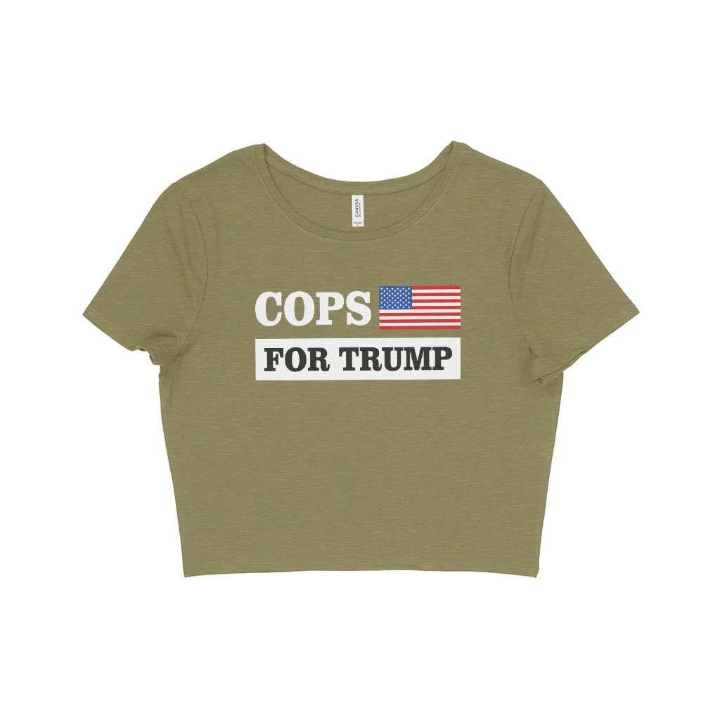 Women's Cropped Cops for Trump T-Shirt - Trump Gear