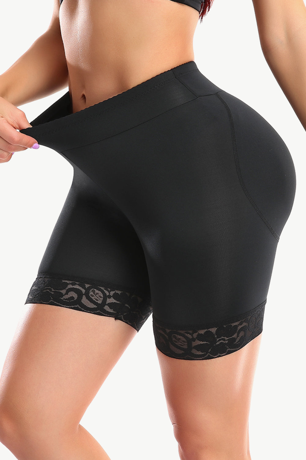 Lace Trim Lifting Pull-On Shaping Shorts