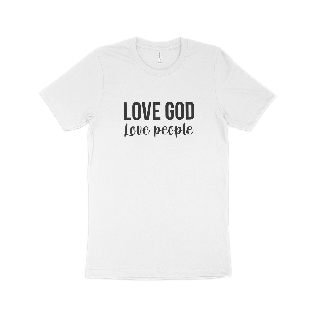 Love God Love People Unisex Jersey T-Shirt Made in USA