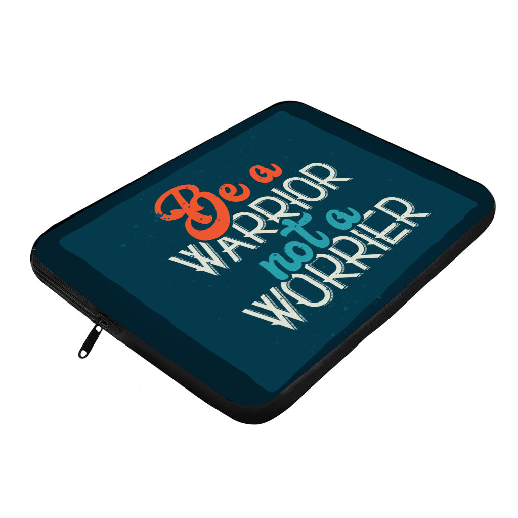 Be a Warrior Not a Worrier MacBook Air 14" Sleeve - Funny Laptop Sleeve - Printed MacBook Sleeve