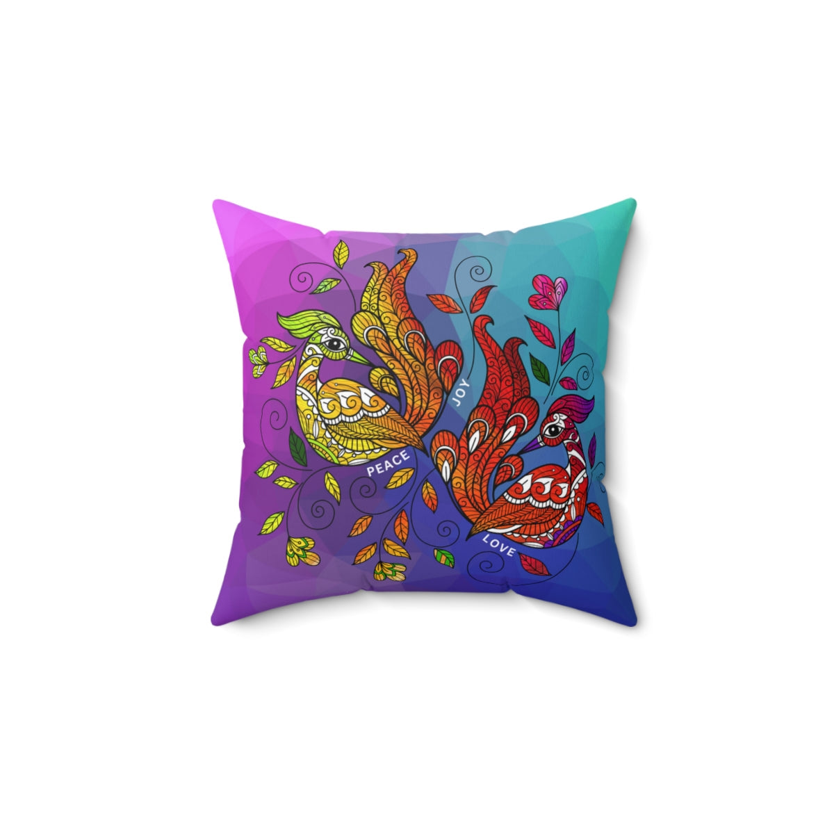 Uniquely You Decorative Throw Pillow Cover, Multicolor Wild Peacocks