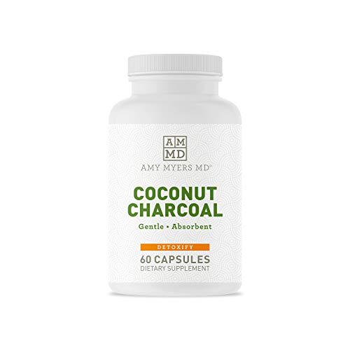 Coconut Charcoal Capsules from The Myers Way Protocol - Natural Activated Charcoal, Gas Reliever & Support for Affects of Mold/Toxins - Dietary Supplement 60 Capsules, 30 Servings - Dr. Amy Myers