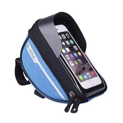 Waterproof Top Tube Bike Bag with Touch Screen Phone Holder